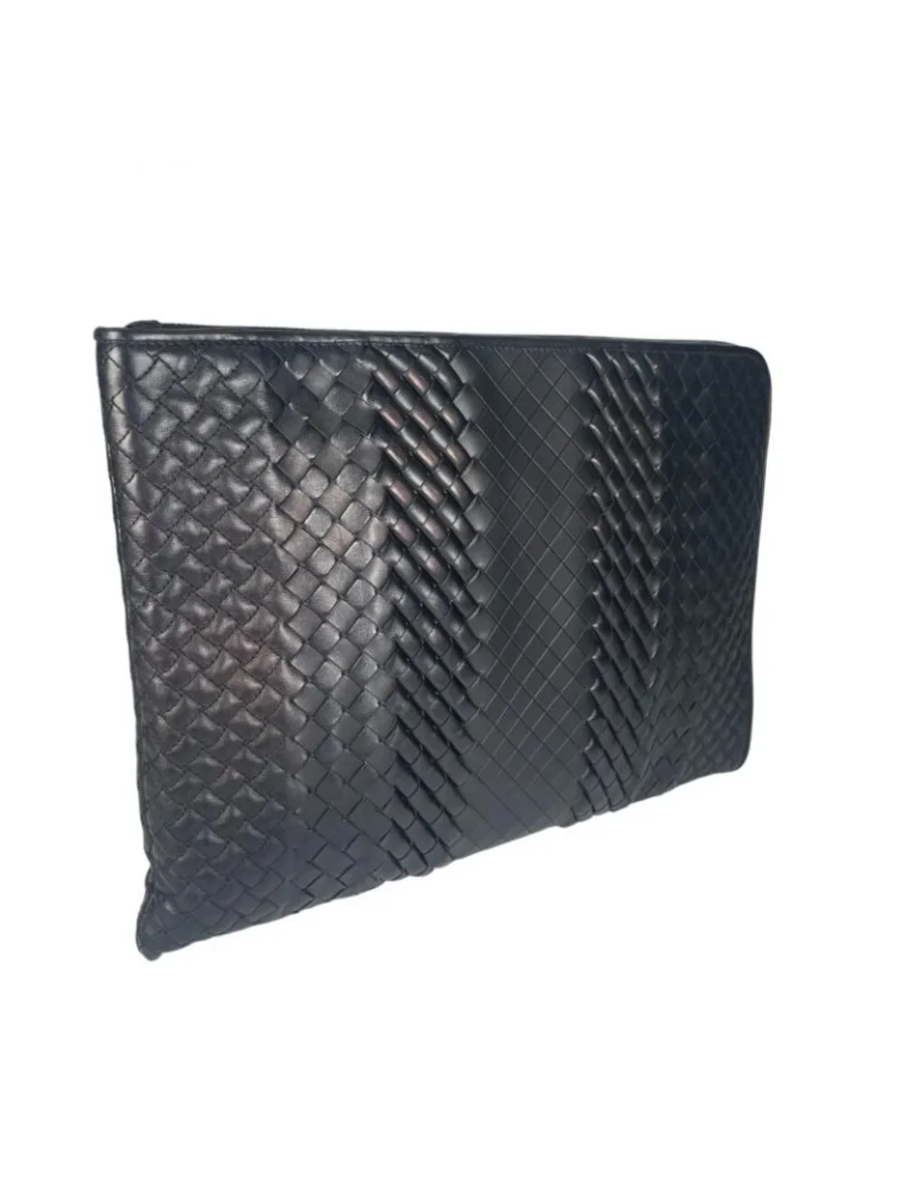 Bottega Veneta Intrecciato Clutch Leather Black